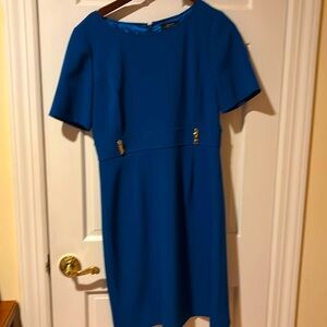 A TAHARI ARTHUR S.LEVINE short sleeve DRESS , in blue color size 10